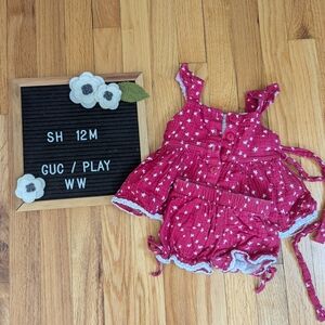 SweetHoney Red Starry Matching Set